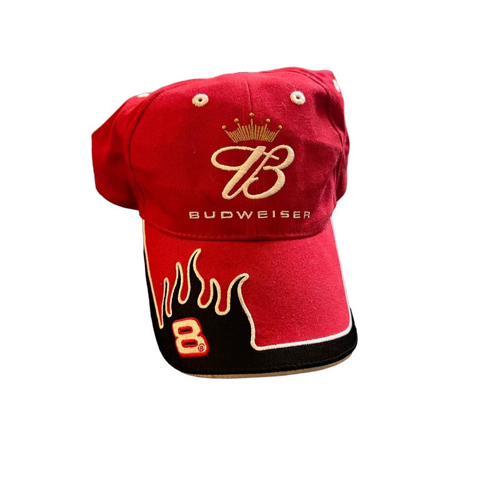 Red Dale Jr. Budweiser NASCAR Hat # 8 Like New